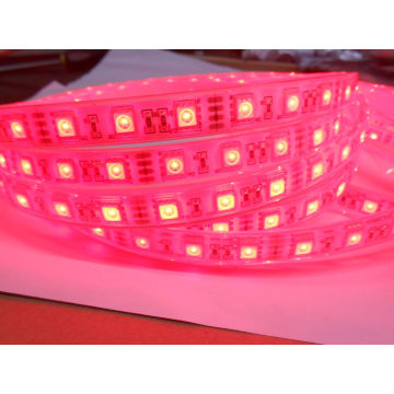Bande de couleur rose simple 24V Epistar IP68 LED étanche 5m LED bandes d&#39;éclairage 60LEDs par mètre